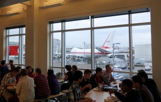 RAHS students enjoy lunch and the view.