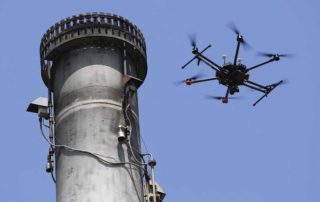 In the energy sector, UAVs are particularly well suited to performing flare stack inspections. Photo: Total Safety/Era