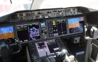 The flight deck of Air New Zealand's first Boeing 787-9.