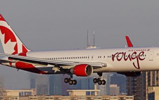 Air Canada rouge 767-300 on final at YYZ. Photo: Tom Podolec