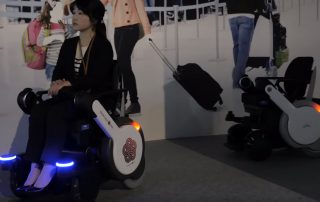 The Panasonic WHILLNEXT autonomous robotic wheelchair will be deployed at Tokyo Haneda Airport by 2020. Photo: Panasonic