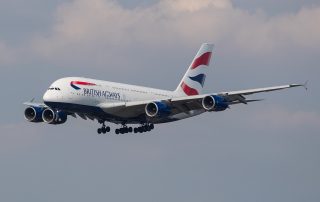 British Airways A380 on final approach into London Heathrow. Photo: Nick Morrish/British Airways